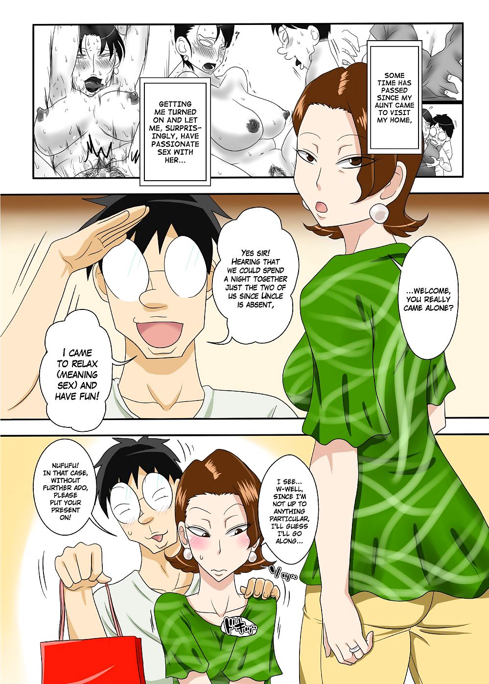Dripping With Sweat At Aunts Place-Hentai page 1