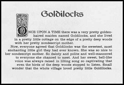Goldilocks page 1