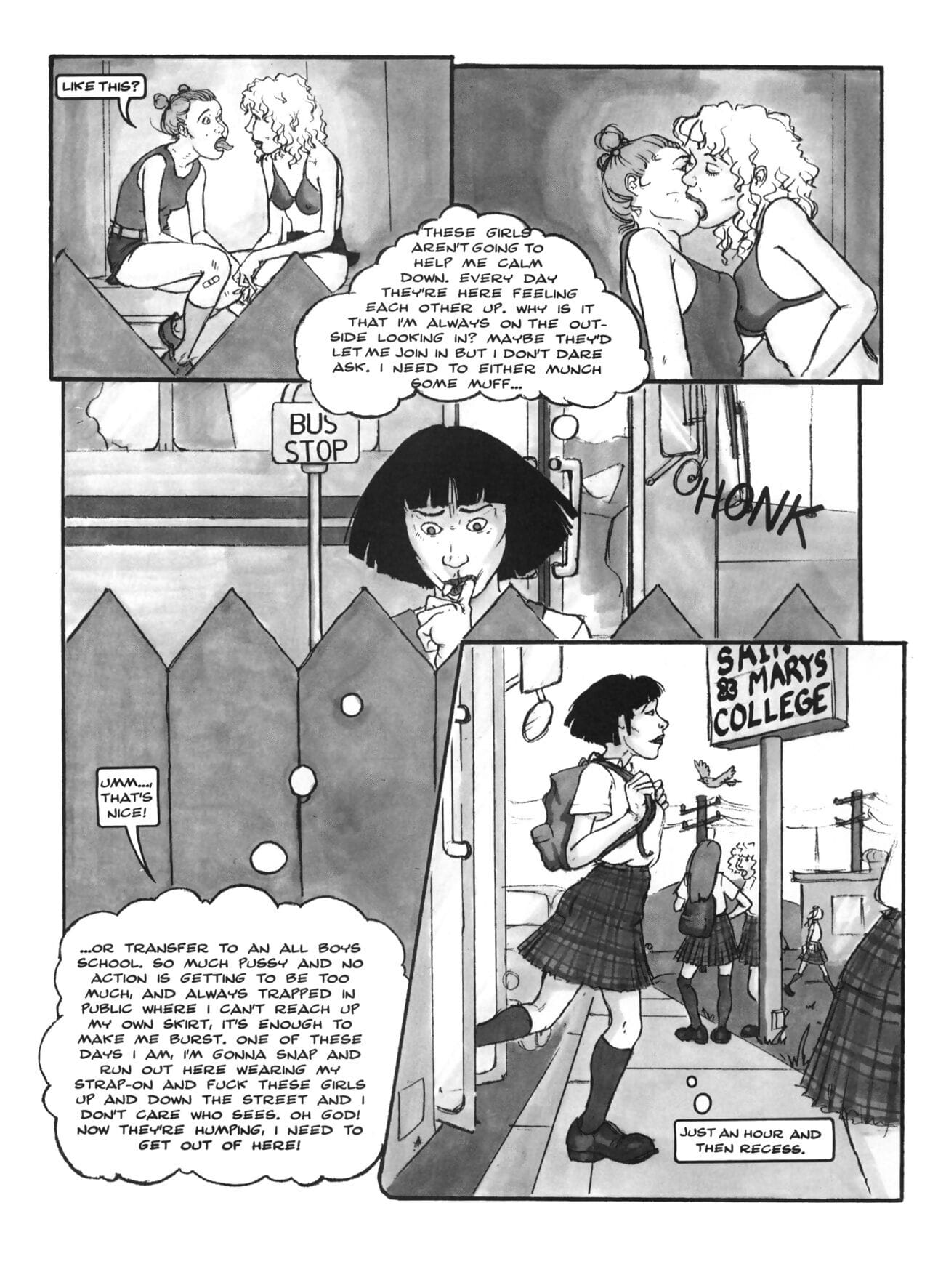 The Adventures of a Lesbian College High School Girl page 1
