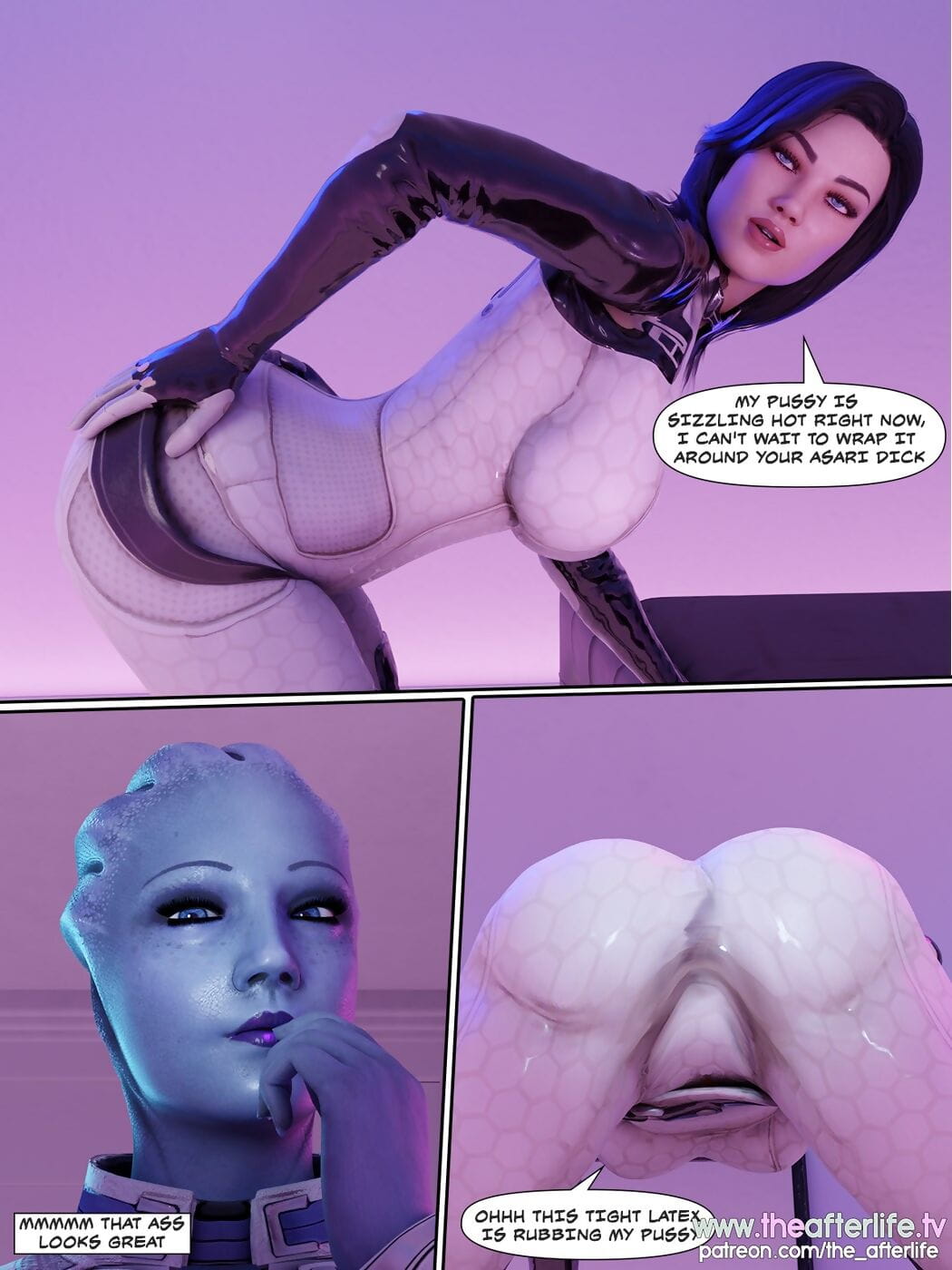 Theafterlife- Liara and Mirandas Night Off page 1