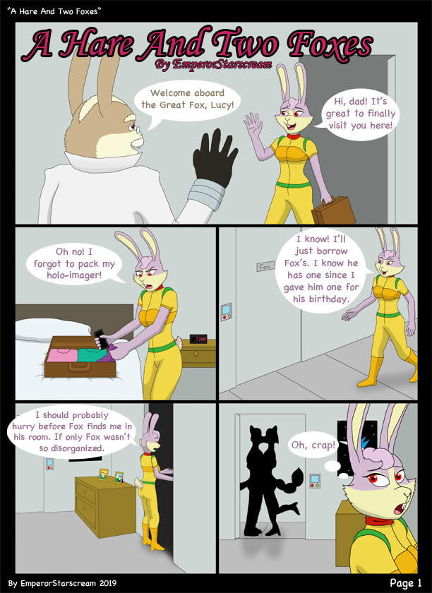 A Hare And Two Foxes page 1