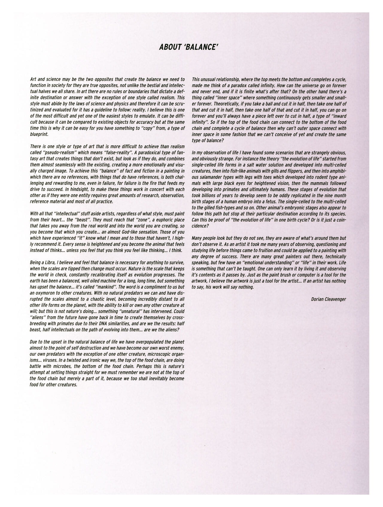 Art Fantastix #15 - The Latest Works & Visions of Dorian Cleavenger - part 3 page 1