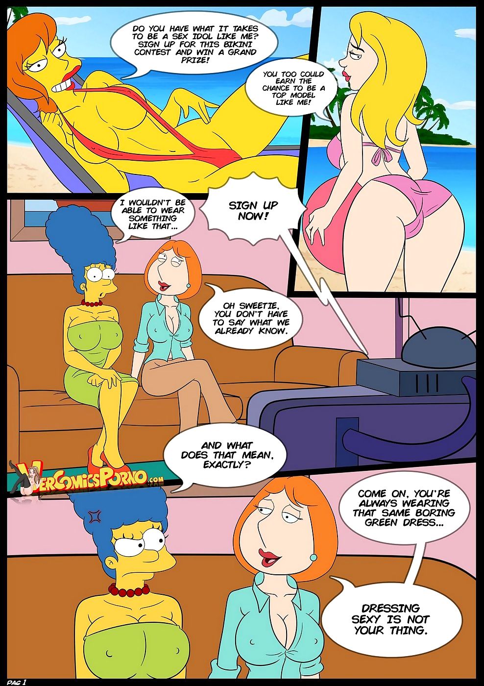 Simpsons- The Competition  Part 1 page 1