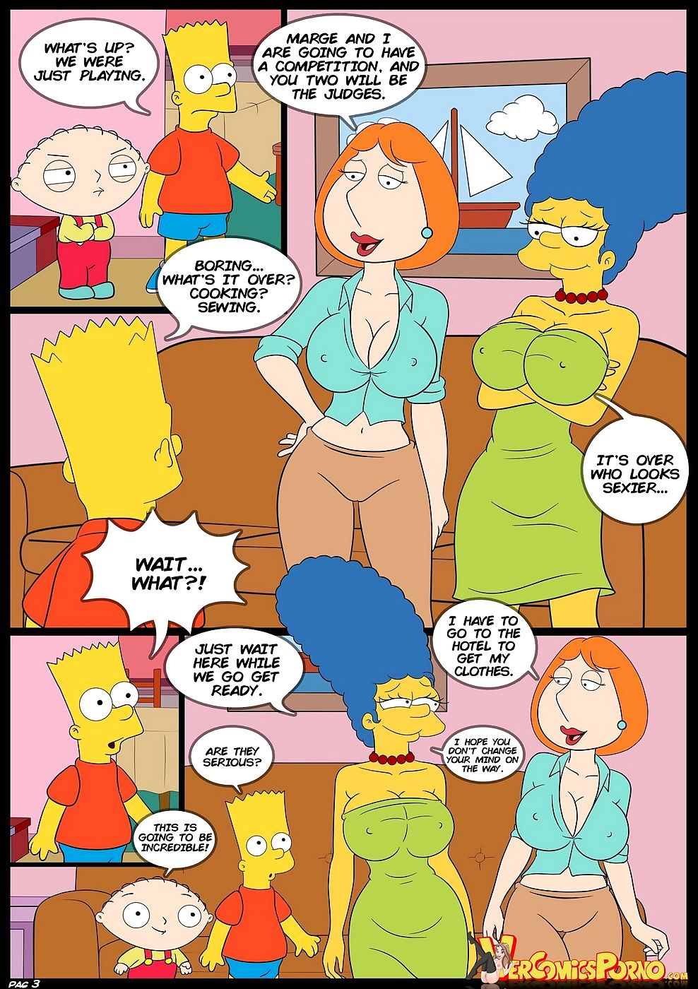 Simpsons- The Competition  Part 1 page 1