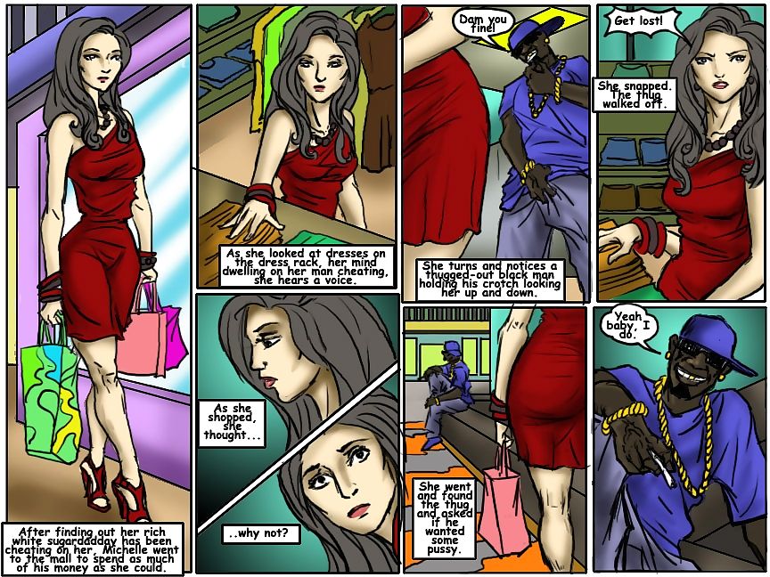 Slut Breeding 3 & 4- illustrated interracial page 1