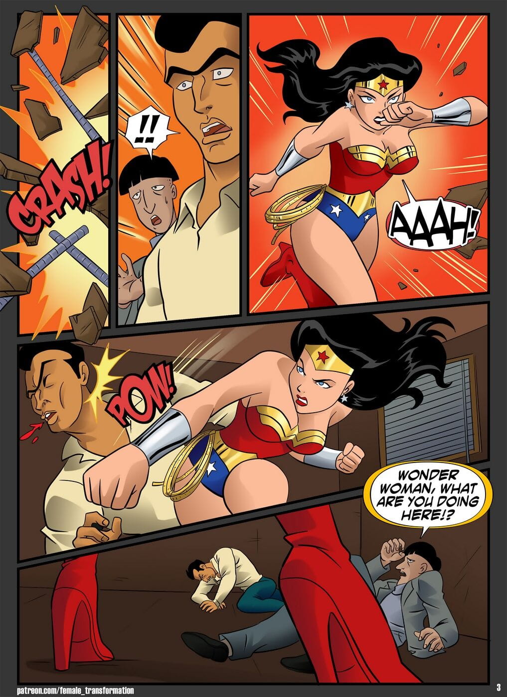 Locofuria- Anthro Wonder Woman vs Werewolf page 1