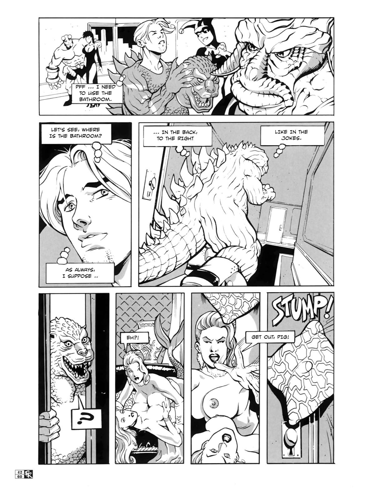 Godzilla V.S. Catwoman page 1