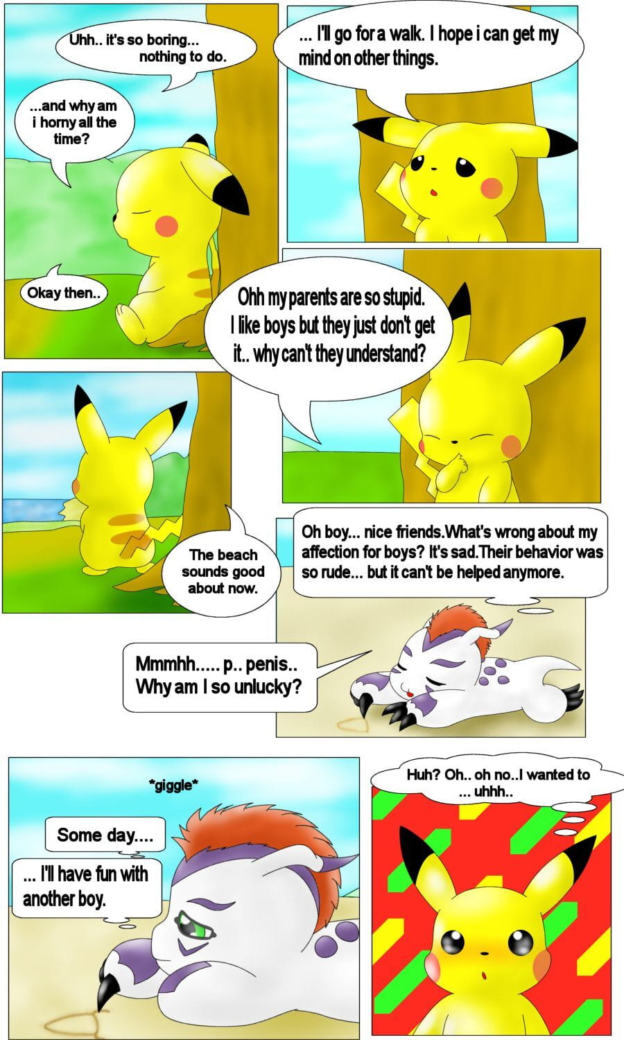 Pikachu and Gomamon page 1