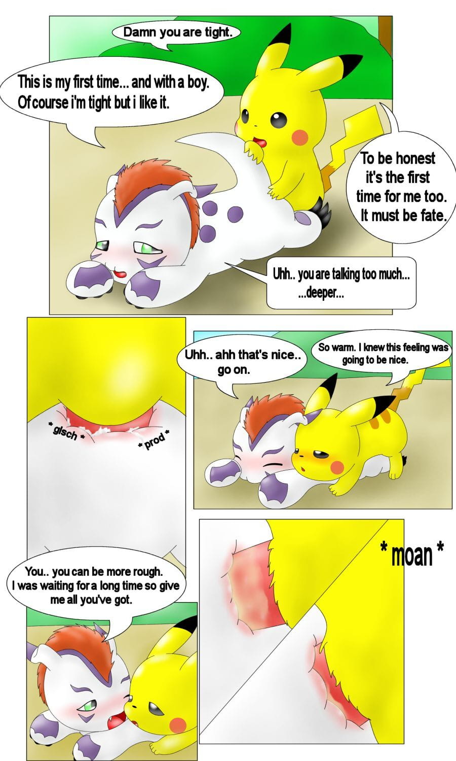 Pikachu and Gomamon page 1