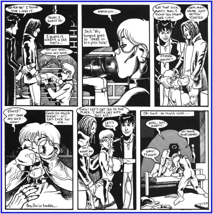 Boy Blue and Marty - b&w page 1