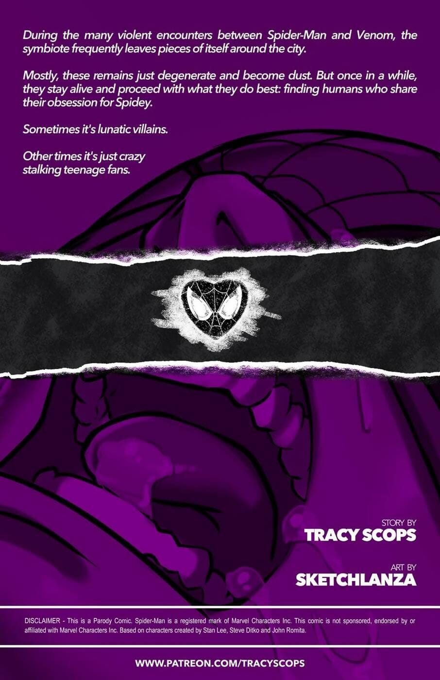 Tracy Scops- Venom Stalks Spidey page 1